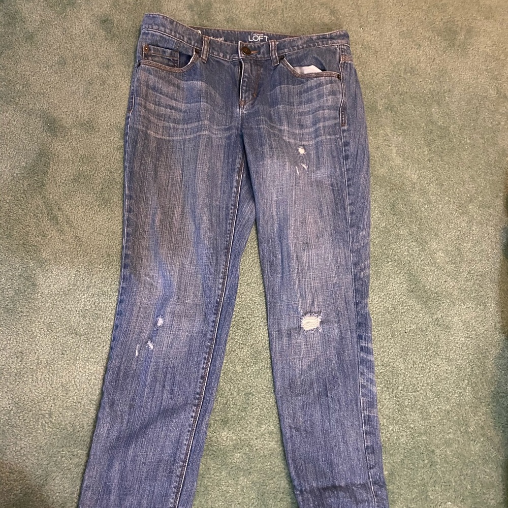 LOFT Slightly Ripped Boyfriend Jeans